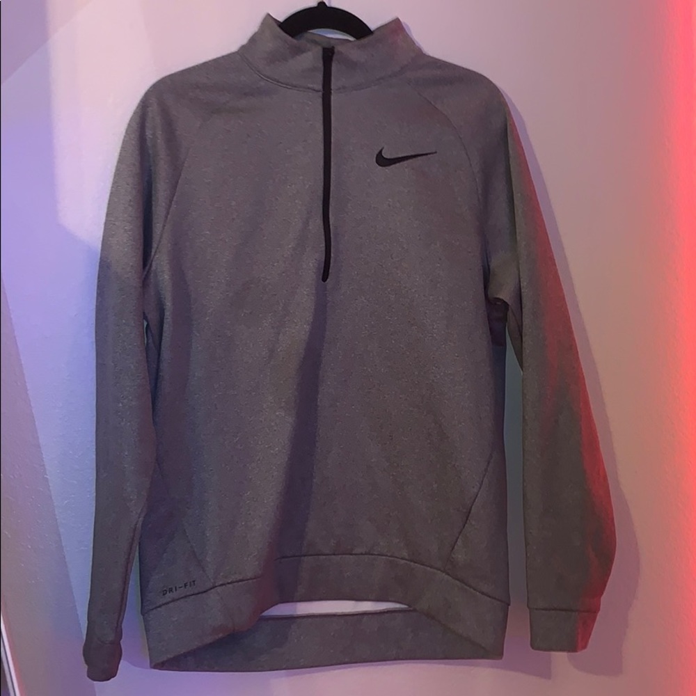 grey nike half zip up